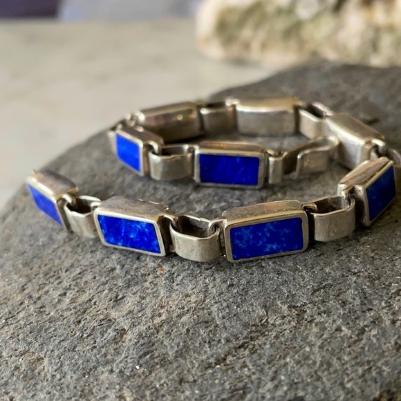 Christin Wolf Lapis Link Vintage Bracelet - Picture 2 of 15